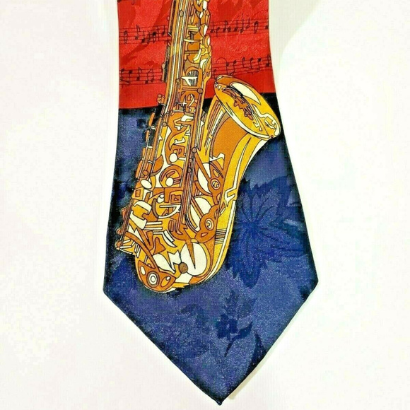 A. Rogers Other - A Rogers Gold Saxophone Mens Dress Suit Neck Tie